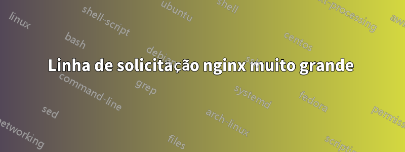 Linha de solicitação nginx muito grande
