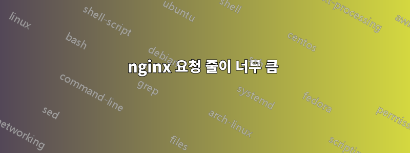 nginx 요청 줄이 너무 큼