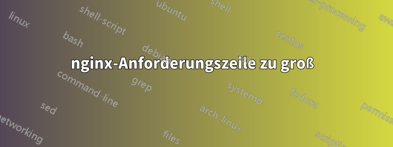 nginx-Anforderungszeile zu groß