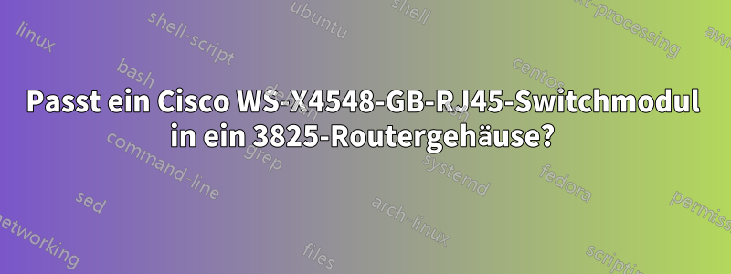 Passt ein Cisco WS-X4548-GB-RJ45-Switchmodul in ein 3825-Routergehäuse?