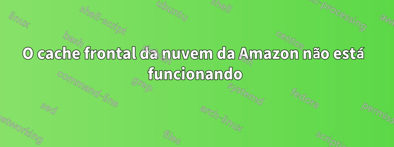 O cache frontal da nuvem da Amazon não está funcionando