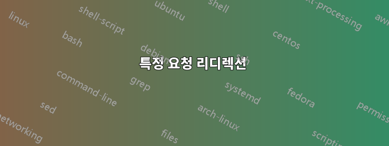 특정 요청 리디렉션