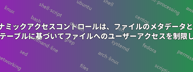 ダイナミックアクセスコントロールは、ファイルのメタデータとSQL Serverテーブルに基づいてファイルへのユーザーアクセスを制限します。
