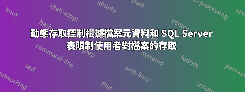 動態存取控制根據檔案元資料和 SQL Server 表限制使用者對檔案的存取