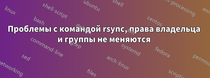 Проблемы с командой rsync, права владельца и группы не меняются