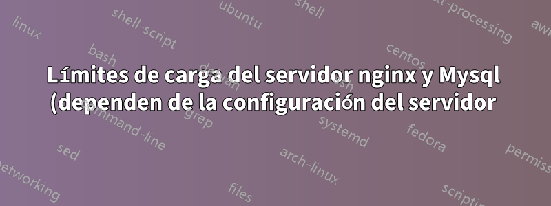 Límites de carga del servidor nginx y Mysql (dependen de la configuración del servidor)