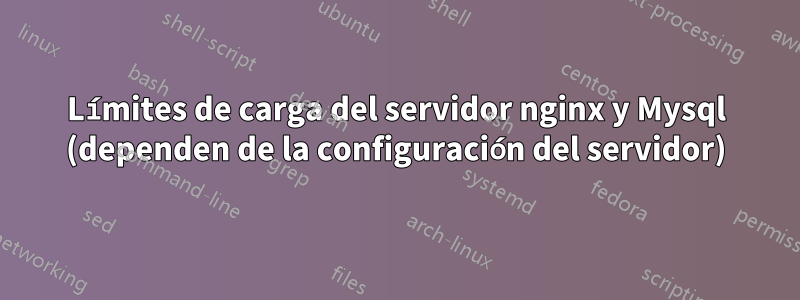 Límites de carga del servidor nginx y Mysql (dependen de la configuración del servidor)
