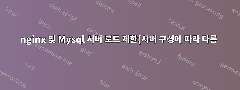 nginx 및 Mysql 서버 로드 제한(서버 구성에 따라 다름)