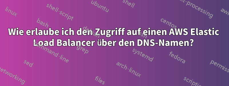Wie erlaube ich den Zugriff auf einen AWS Elastic Load Balancer über den DNS-Namen?