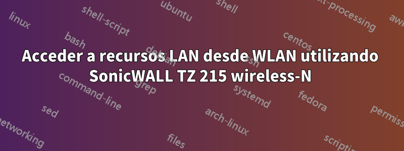 Acceder a recursos LAN desde WLAN utilizando SonicWALL TZ 215 wireless-N