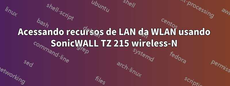 Acessando recursos de LAN da WLAN usando SonicWALL TZ 215 wireless-N