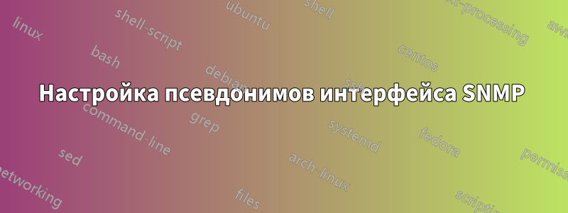 Настройка псевдонимов интерфейса SNMP