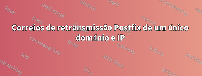 Correios de retransmissão Postfix de um único domínio e IP