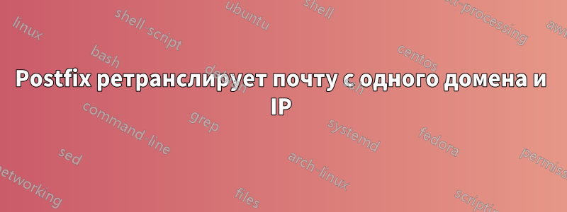 Postfix ретранслирует почту с одного домена и IP