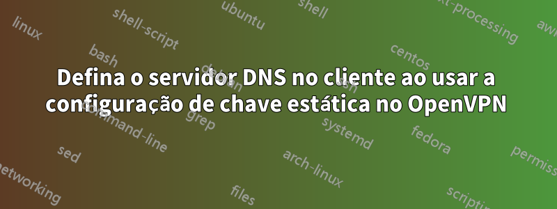 Defina o servidor DNS no cliente ao usar a configuração de chave estática no OpenVPN