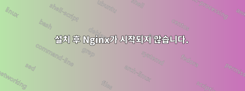 설치 후 Nginx가 시작되지 않습니다.