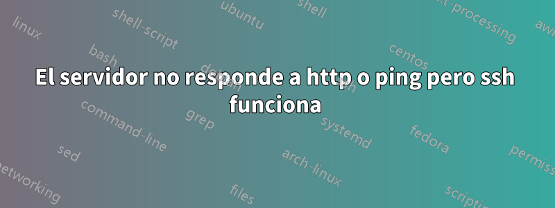 El servidor no responde a http o ping pero ssh funciona