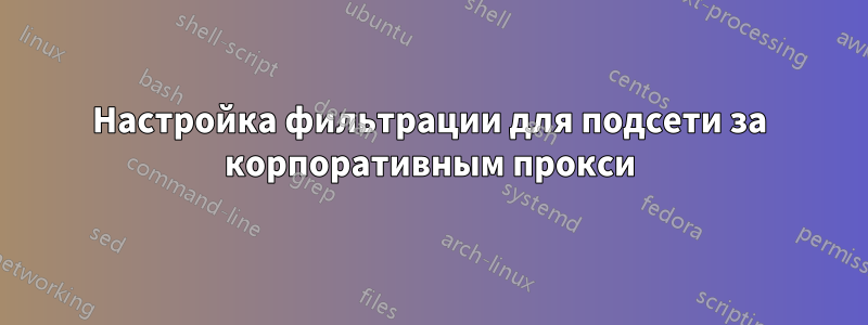 Настройка фильтрации для подсети за корпоративным прокси