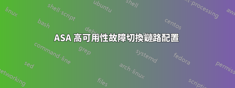 ASA 高可用性故障切換鏈路配置