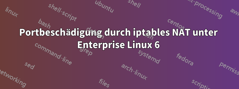 Portbeschädigung durch iptables NAT unter Enterprise Linux 6