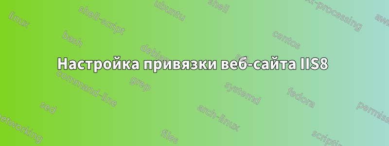 Настройка привязки веб-сайта IIS8