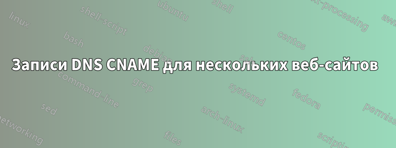 Записи DNS CNAME для нескольких веб-сайтов