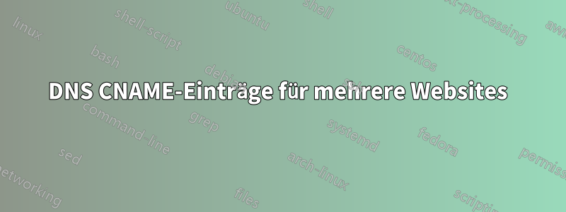DNS CNAME-Einträge für mehrere Websites 