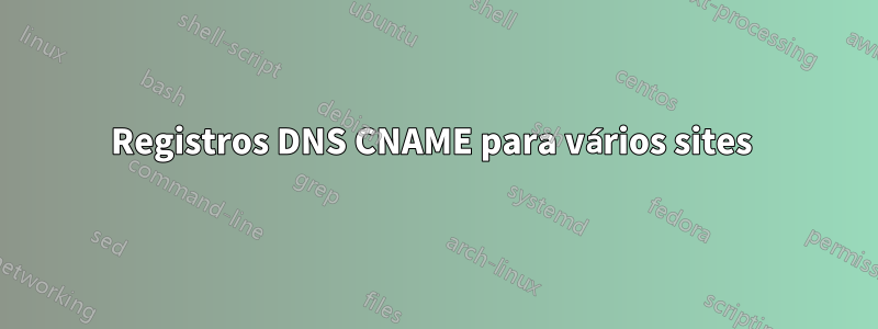 Registros DNS CNAME para vários sites