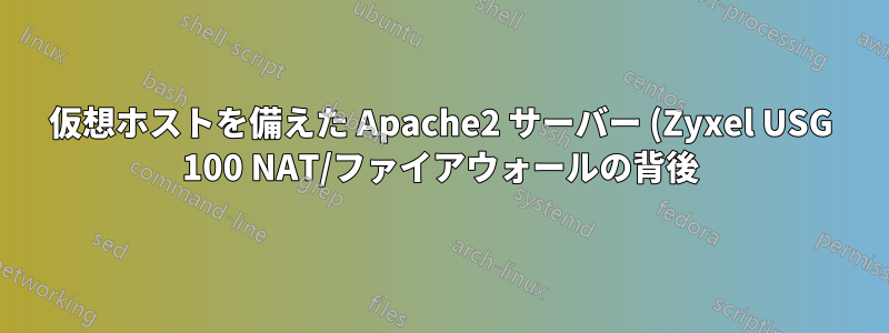 仮想ホストを備えた Apache2 サーバー (Zyxel USG 100 NAT/ファイアウォールの背後) は、実際のクライアントの IP アドレスを記録しません。
