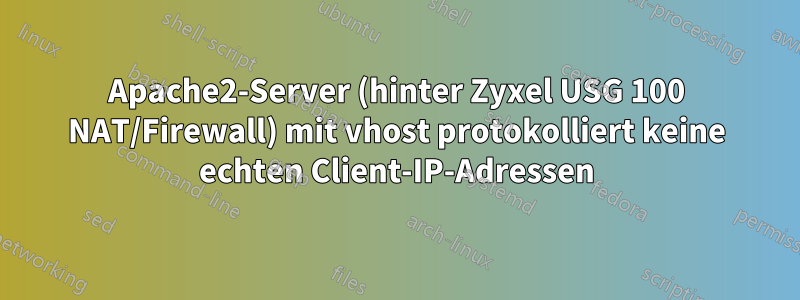 Apache2-Server (hinter Zyxel USG 100 NAT/Firewall) mit vhost protokolliert keine echten Client-IP-Adressen