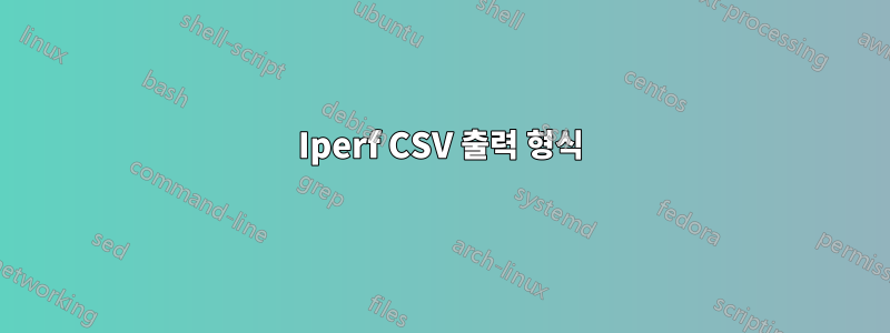Iperf CSV 출력 형식