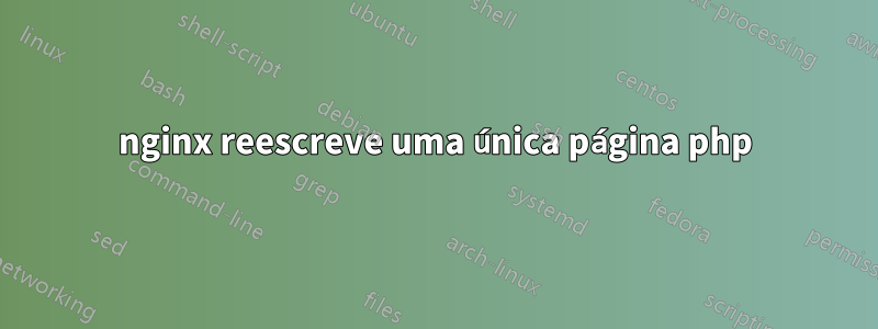 nginx reescreve uma única página php
