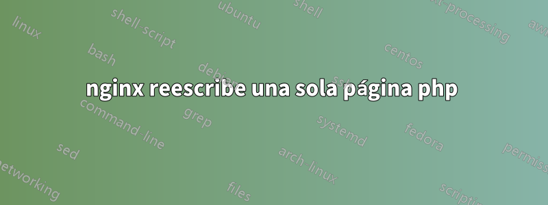 nginx reescribe una sola página php