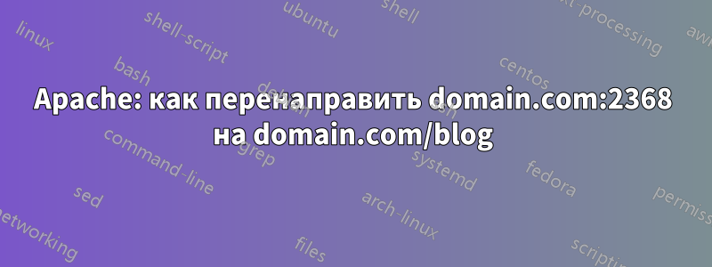 Apache: как перенаправить domain.com:2368 на domain.com/blog