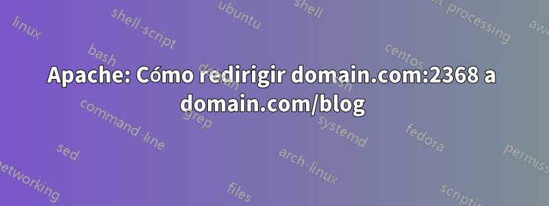 Apache: Cómo redirigir domain.com:2368 a domain.com/blog