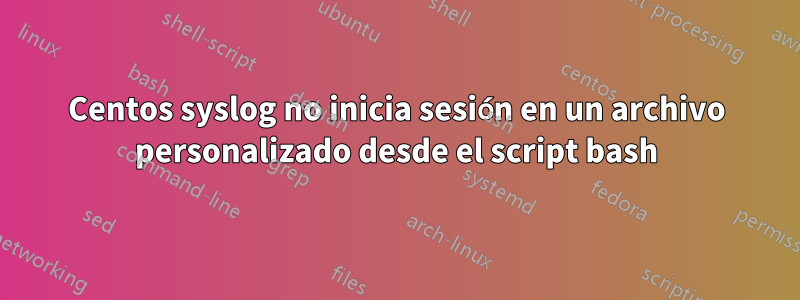 Centos syslog no inicia sesión en un archivo personalizado desde el script bash