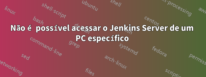 Não é possível acessar o Jenkins Server de um PC específico