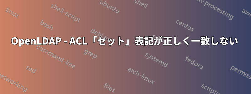 OpenLDAP - ACL「セット」表記が正しく一致しない