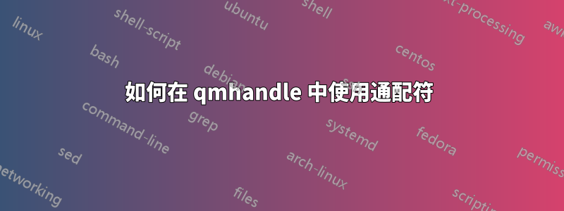 如何在 qmhandle 中使用通配符
