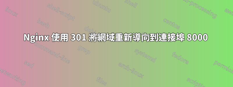 Nginx 使用 301 將網域重新導向到連接埠 8000