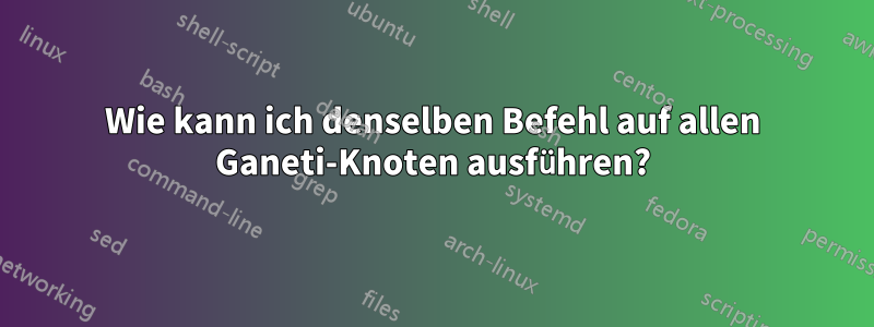Wie kann ich denselben Befehl auf allen Ganeti-Knoten ausführen?