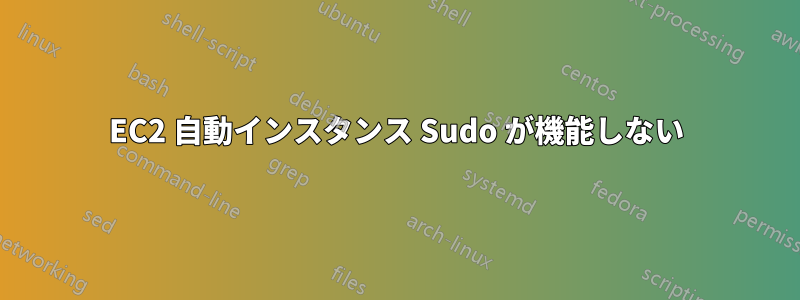 EC2 自動インスタンス Sudo が機能しない