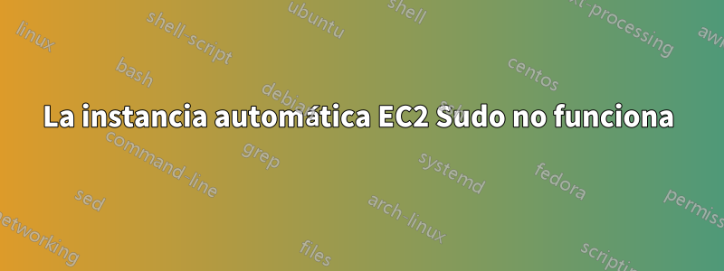 La instancia automática EC2 Sudo no funciona