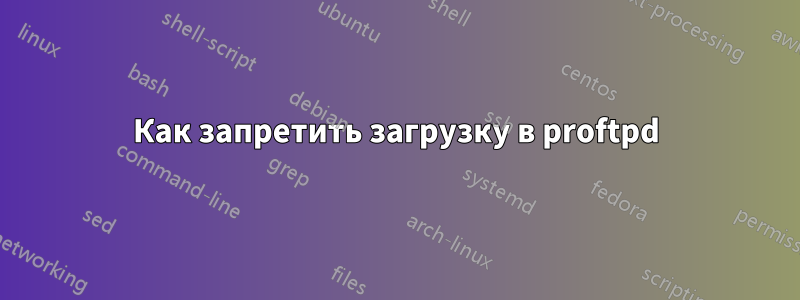 Как запретить загрузку в proftpd