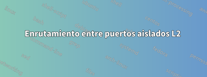 Enrutamiento entre puertos aislados L2