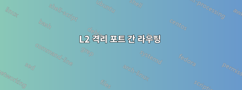 L2 격리 포트 간 라우팅