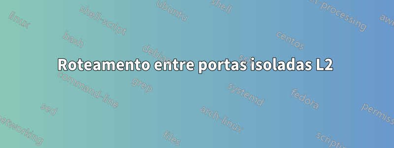 Roteamento entre portas isoladas L2
