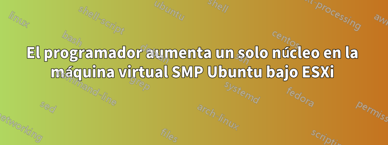 El programador aumenta un solo núcleo en la máquina virtual SMP Ubuntu bajo ESXi