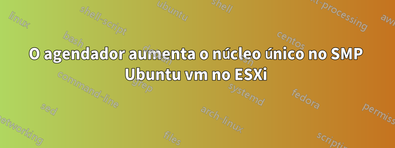 O agendador aumenta o núcleo único no SMP Ubuntu vm no ESXi