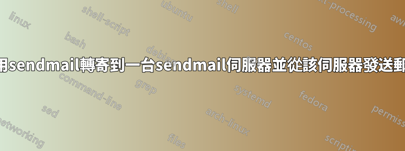 使用sendmail轉寄到一台sendmail伺服器並從該伺服器發送郵件